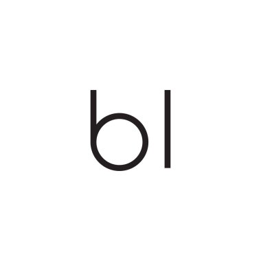 bl ilk harf vektör logo simgesi
