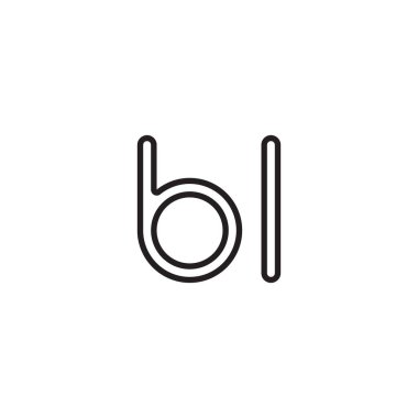 bl ilk harf vektör logo simgesi