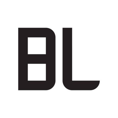 bl ilk harf vektör logo simgesi