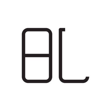 bl ilk harf vektör logo simgesi