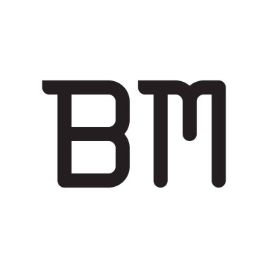 bm ilk harf vektör logo simgesi