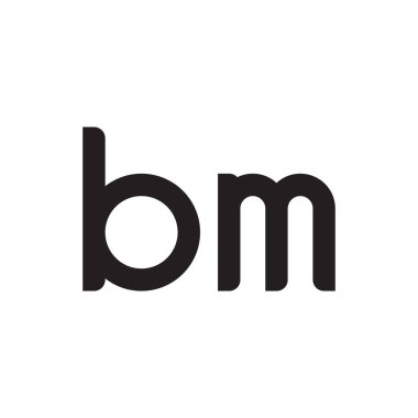 bm ilk harf vektör logo simgesi