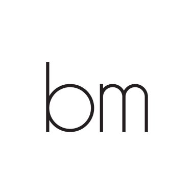 bm ilk harf vektör logo simgesi