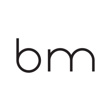 bm ilk harf vektör logo simgesi