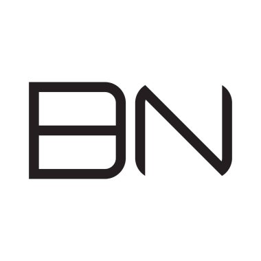 bn ilk harf vektör logosu simgesi