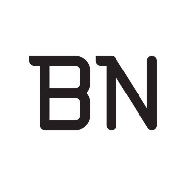 bn ilk harf vektör logosu simgesi