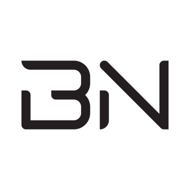 bn ilk harf vektör logosu simgesi