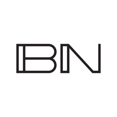 bn ilk harf vektör logosu simgesi