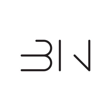 bn ilk harf vektör logosu simgesi