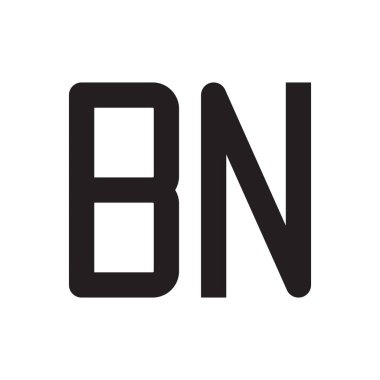 bn ilk harf vektör logosu simgesi