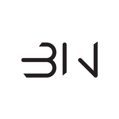 bn ilk harf vektör logosu simgesi