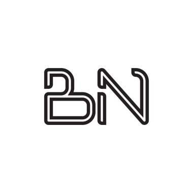 bn ilk harf vektör logosu simgesi