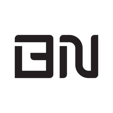 bn ilk harf vektör logosu simgesi