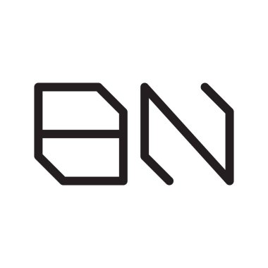 bn ilk harf vektör logosu simgesi