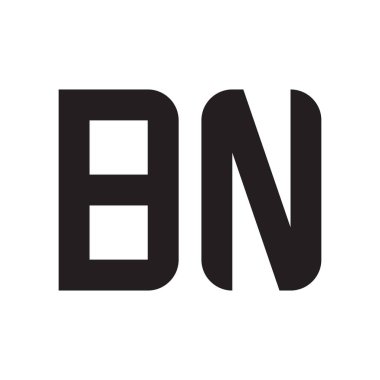 bn ilk harf vektör logosu simgesi