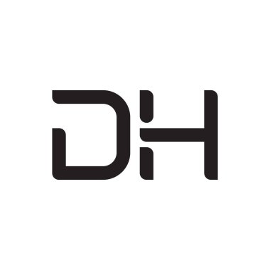 dh ilk harf vektör logo simgesi
