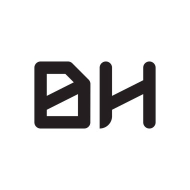 dh ilk harf vektör logo simgesi