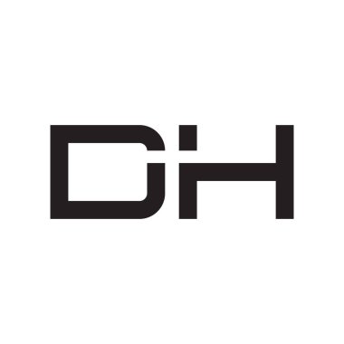 dh ilk harf vektör logo simgesi