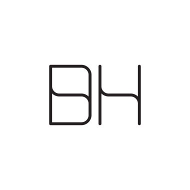 dh ilk harf vektör logo simgesi