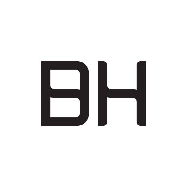 dh ilk harf vektör logo simgesi