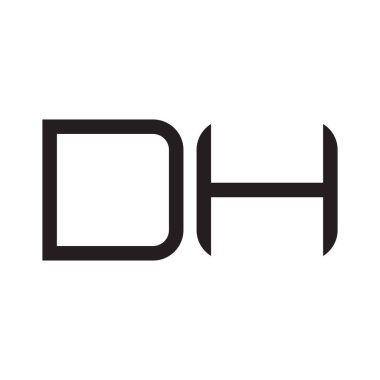 dh ilk harf vektör logo simgesi