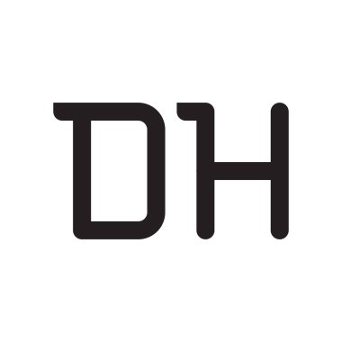dh ilk harf vektör logo simgesi