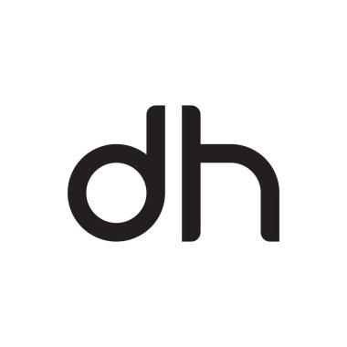 dh ilk harf vektör logo simgesi
