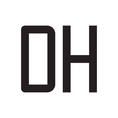 dh ilk harf vektör logo simgesi