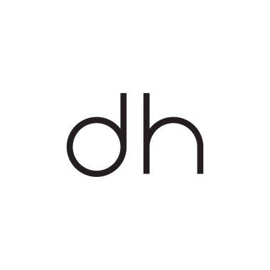 dh ilk harf vektör logo simgesi