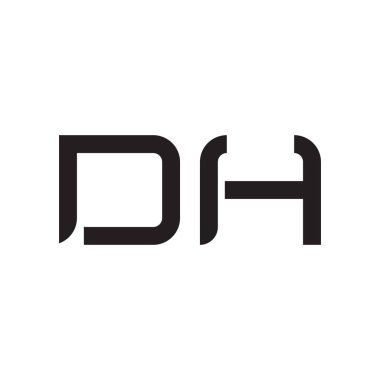 dh ilk harf vektör logo simgesi
