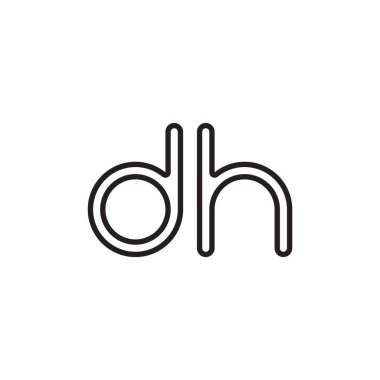 dh ilk harf vektör logo simgesi