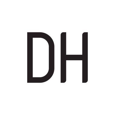 dh ilk harf vektör logo simgesi