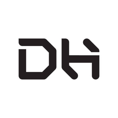 dh ilk harf vektör logo simgesi
