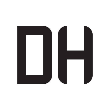 dh ilk harf vektör logo simgesi