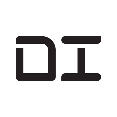 di ilk harf vektör logo simgesi