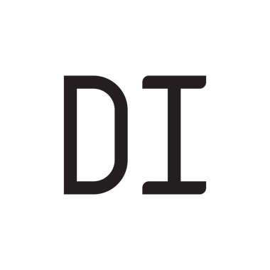 di ilk harf vektör logo simgesi