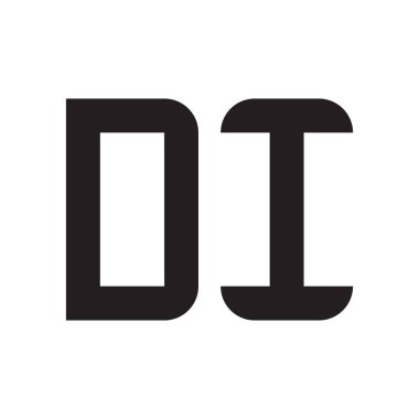 di ilk harf vektör logo simgesi