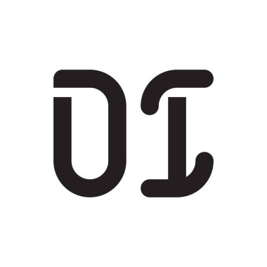 di ilk harf vektör logo simgesi