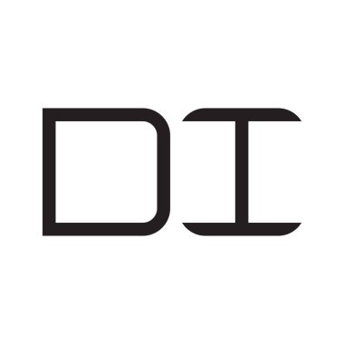 di ilk harf vektör logo simgesi