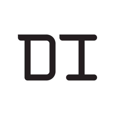 di ilk harf vektör logo simgesi