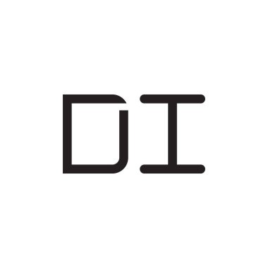 di ilk harf vektör logo simgesi