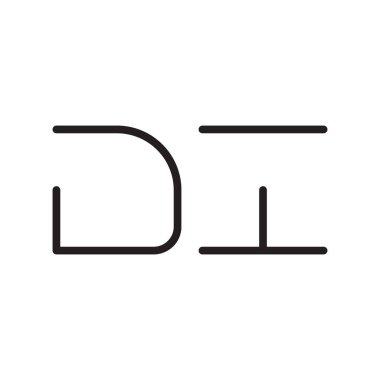 di ilk harf vektör logo simgesi