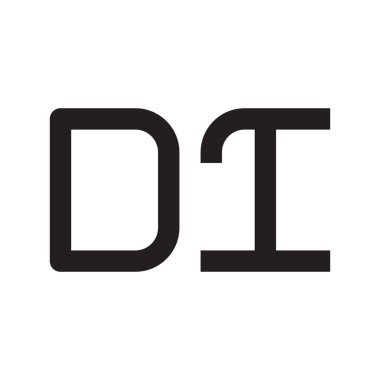 di ilk harf vektör logo simgesi