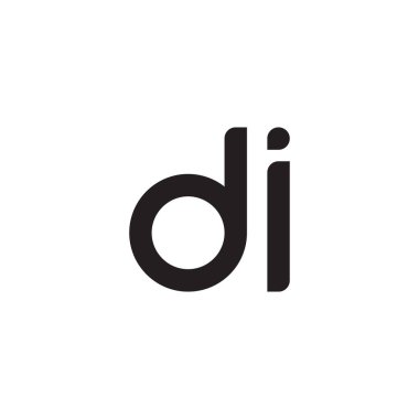 di ilk harf vektör logo simgesi