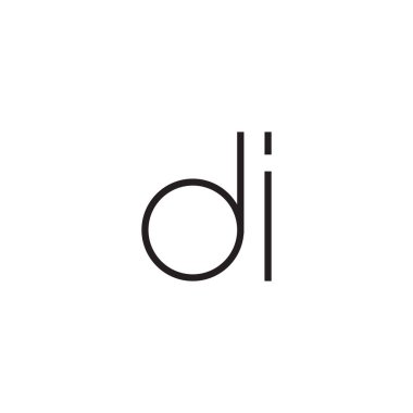 di ilk harf vektör logo simgesi