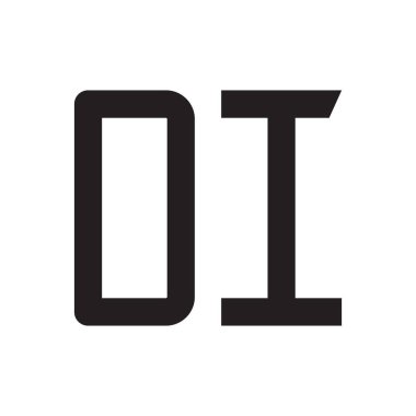 di ilk harf vektör logo simgesi