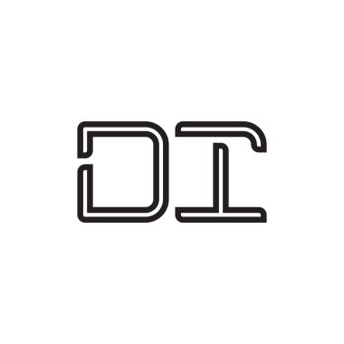 di ilk harf vektör logo simgesi