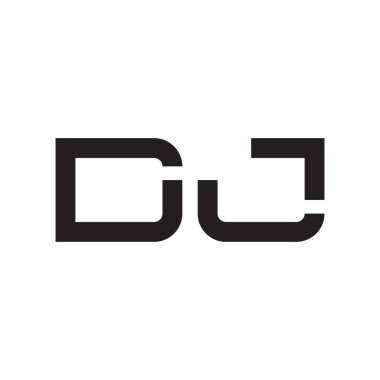 dj ilk harf vektör logo simgesi