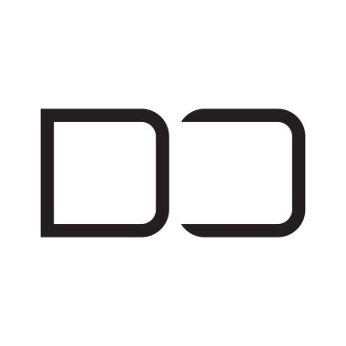 dj ilk harf vektör logo simgesi