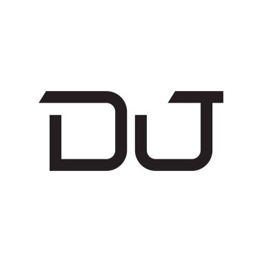 dj ilk harf vektör logo simgesi